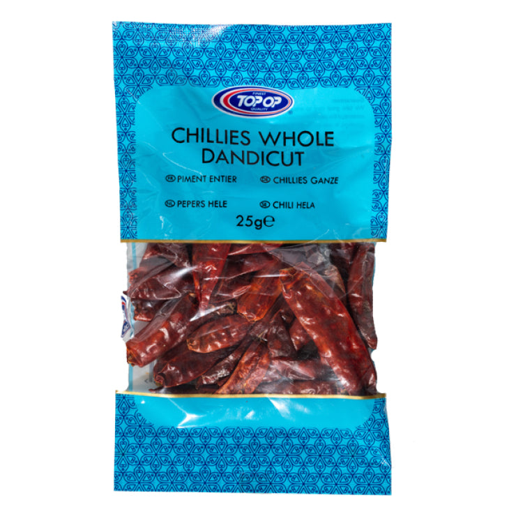 Top op Chillies Whole Dandicut 25g