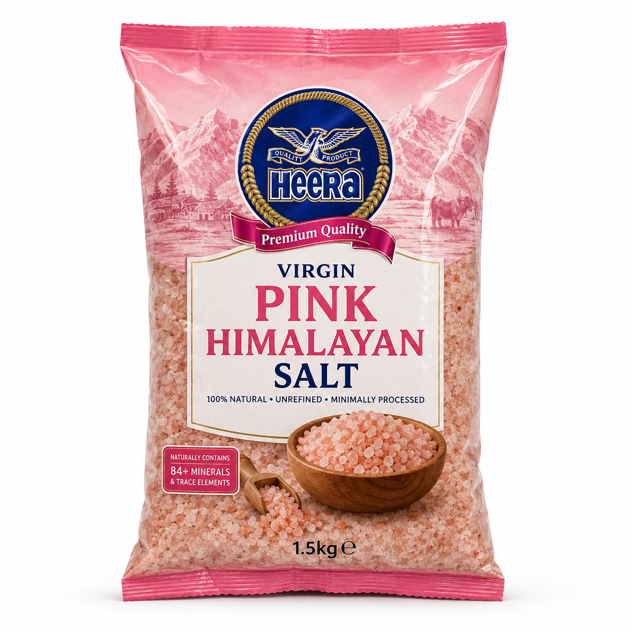 Heera Virgin Pink Himalayan Salt 1.5kg