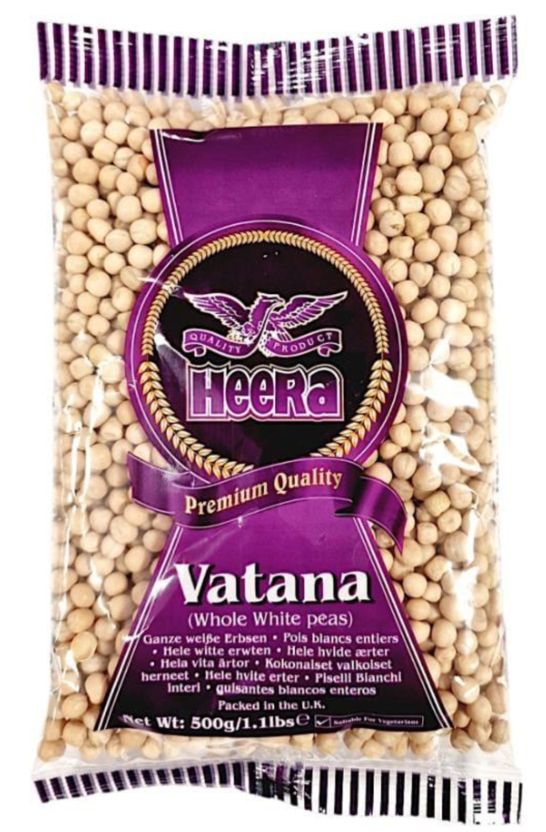 Heera Vatana White Peas (Whole Yellow Peas) 500g