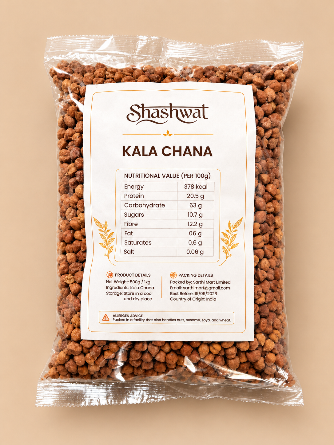 Shashwat Kala Chana 500gm/ 1kg/ 1.5kg