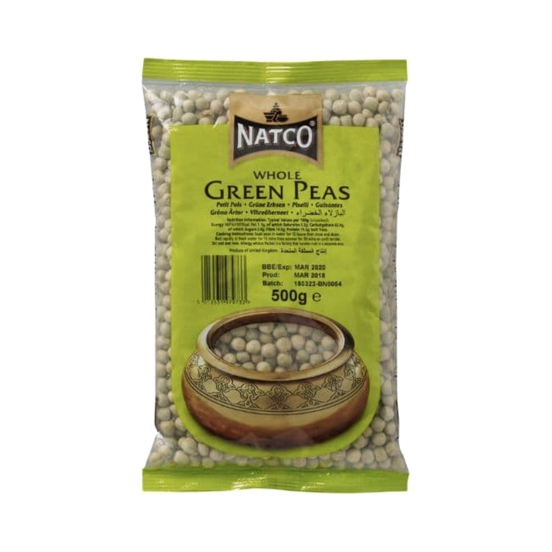 Natco Whole Green Peas 500g