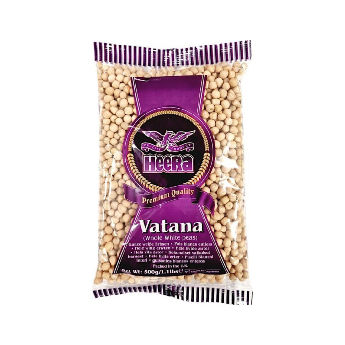 Heera Vatana White Peas (Whole Yellow Peas) 500g